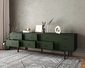 заказать Комод с восемью ящиками "Emerson" арт EM03/green/L