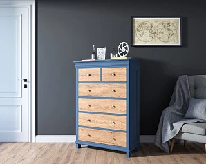 купить красивые Комод "Jules Verne" высокий из ясеня арт JV35ETGBY в интернет-магазине