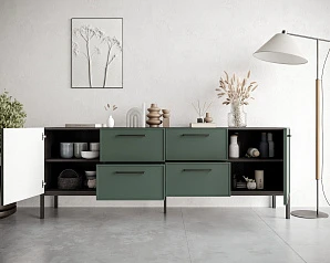 купить Комод две дверки и четыре ящика "Nicole" арт NEM19G в интернет-магазине