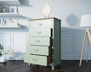 заказать Комод "Olivia" высокий на 5 ящиков арт GA3005