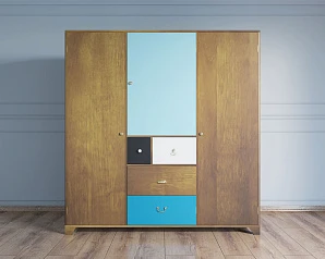 купить стильные Шкаф "Aquarelle" трехстворчатый арт RE-46 в интернет-магазине