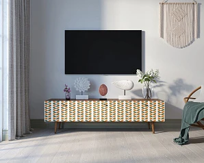 фото Комод "Berber" с ящиками низкий под TV 23 принт арт BB19/Print_23