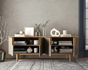 красивый Комод под TV с четыремя дверками "Line" R21/beige в интернет-магазине