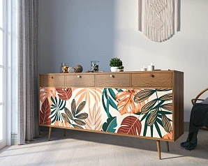 Комод "Berber" четыре дверки и четыре ящика 25 принт арт BB25/Print_25 на заказ