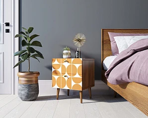 красивые Тумбочка "Berber" с двумя ящиками 14 принт арт BB03/Print_14, разноцветная в интернет-магазине