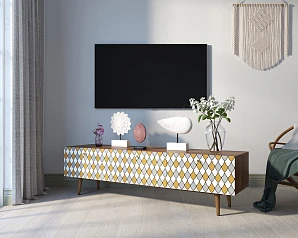 красивые Комод "Berber" с ящиками низкий под TV принт 22 арт BB19/Print_22 на заказ