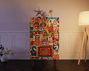 купить стильные Комод высокий "Berber" 1 принт арт BB10/Print_01 в интернет-магазине