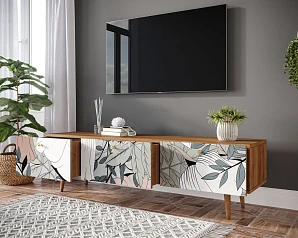 стильный Комод "Berber" с ящиками низкий под TV 50 принт арт BB19/Print_50