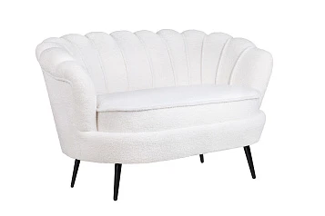 Двухместный диван Pearl Double Boucle на черных ножках