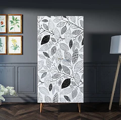 красивый Шкаф малый двухстворчатый "Berber" принт 9 арт BB08/Print_09 на заказ