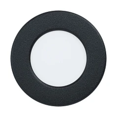 купить стильные 99213 Светодиодный встраиваемый светильник FUEVA 5, 2,7W (LED), ?86, ET26, IP44, 360lm, 4000K, сталь, черн в интернет-магазине