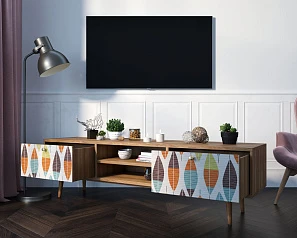 красивые Комод "Berber" с нишей низкий под TV принт 48 арт BB49/Print_48 на заказ