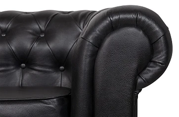 красивые Диван из черной кожи Chesterfield Black Leather 2S