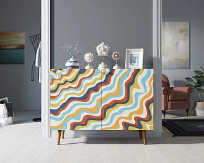 Комод с принтом 21 "Berber" две дверки арт BB04/Print_21