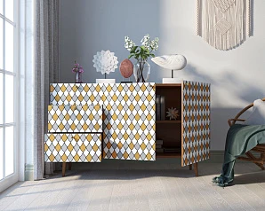 Комод "Berber" с двумя дверками и ящиками принт 22 арт BB17/Print_22 в интернет-магазине