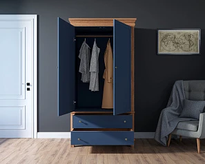 красивый Шкаф двухстворчатый "Jules Verne" из березы и ясеня арт JV27ETGYB в интернет-магазине