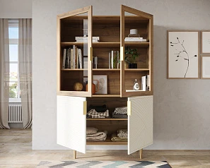 красивый Буфет с двумя дверками "Line" LN11/GR1/beige на заказ