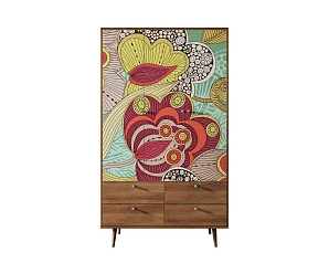 стильный Шкаф трехстворчатый "Berber" принт 6 арт BB02/Print_06