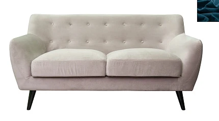 купить красивые Диван двухместный с подушками Albert 9 цвет синий в интернет-магазине