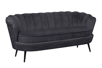 купить Диван ракушка для гостиниц Pearl Triple Black на черных ножках