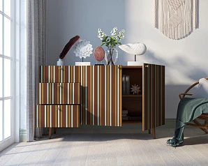 красивые Комод "Berber" с двумя дверками и ящиками принт 20 арт BB17/Print_20 в интернет-магазине