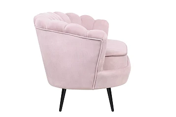 Диван ракушка Pearl Double Pink на черных ножках в интернет-магазине