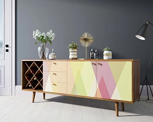 заказать Комод "Berber" удлиненный с бутылочницей 16 принт арт BB15/Print_16 в интернет-магазине