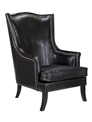 заказать Кожаное кресло каминное Chester Black Leather в интернет-магазине