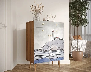 красивый Комод "Berber" большой  арт BB12/Print_51 в интернет-магазине