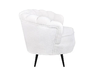 Диван ракушка для гостиниц Pearl Triple Boucle на черных ножках