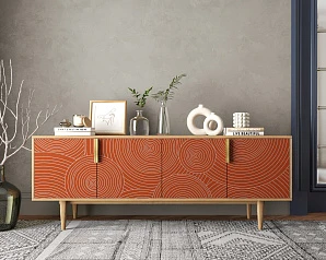 Комод под TV с четыремя дверками "Line" R21/red на заказ в интернет-магазине