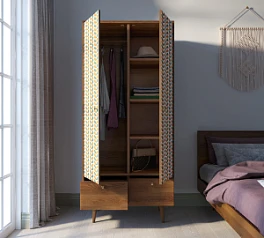 стильный Шкаф двухстворчатый "Berber" принт 23 арт BB16/Print_23 на заказ