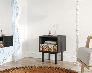 красивые Тумбочка с нижним ящиком "Emerson" Матрешки арт EM17/Art04 в интернет-магазине