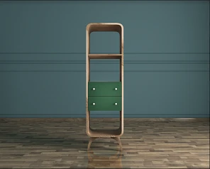 фото Стеллаж "Ellipse" узкий с ящиками арт EL17G в интерьере