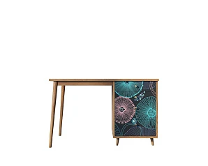 купить Стол рабочий "Berber" принт 32 с одной тумбой арт BB31/Print_32 в интернет-магазине