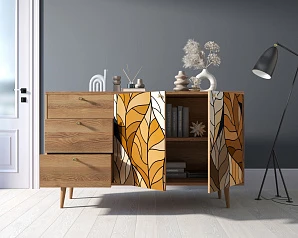красивый Комод "Berber" с двумя дверками и ящиками 08 принт арт BB05/Print_08