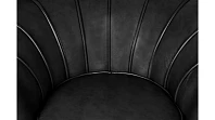 заказать Низкое кресло ракушка Pearl Black V2 на черных ножках