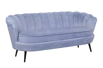 купить Диван ракушка для гостиниц Pearl Triple Blue на черных ножках