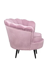 Кресло ракушка Pearl Pink на черных ножках в интернет-магазине