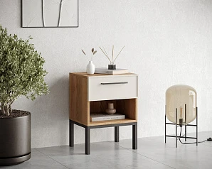 Тумбочка с верхним ящиком "Nicole" арт NEM11 Белый на заказ