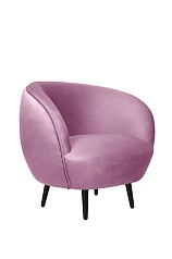 стильное Мягкое кресло Small Benee Pink на черных ножках