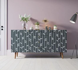 Комод "Berber" с ящиками 18 принт арт BB14/Print_18 в интерьере