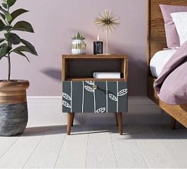 заказать Тумбочка "Berber" с одним ящиком 18 принт арт BB06/Print_18, разноцветная