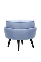 Пуф Pearl Adorn Sky на черных ножках в интернет-магазине