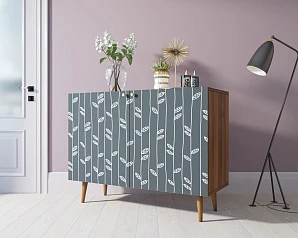Комод "Berber" две дверки 18 принт арт BB04/Print_18 в интерьере