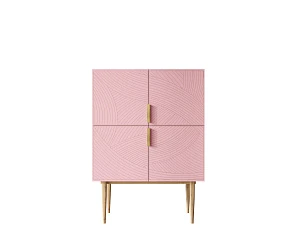 заказать Малый комод с четырьмя дверками на высоких ножках "Line" LN13/GR1/pink
