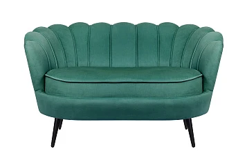 Дизайнерский диван Pearl Double Green V2 на черных ножках в интернет-магазине