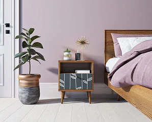 заказать Тумбочка "Berber" с одним ящиком 18 принт арт BB06/Print_18, разноцветная