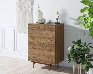 Комод "Boho" на 4 ящика джангл арт BH10