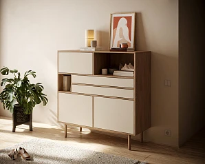 фото Комод большой с тремя дверками и двумя ящиками "Alice" арт ALC05